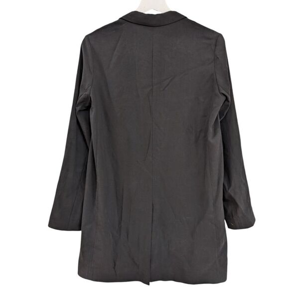 COS Womens' Oversized Fit Single Button Lyocell Lightweight Blazer Black Size 4 - Picture 2 of 5